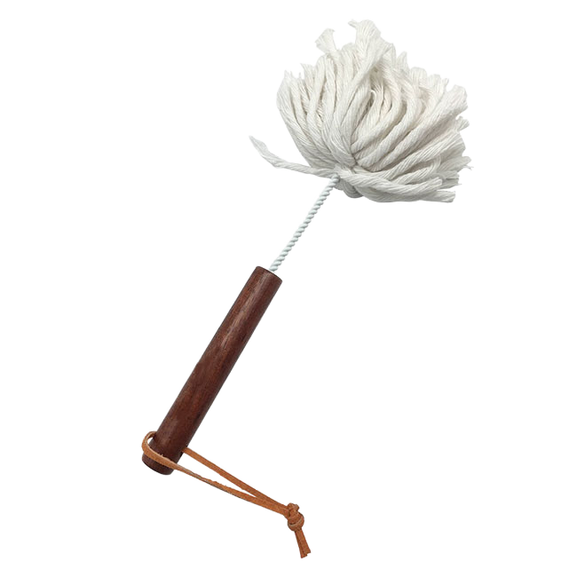 bbq cotton basting mop with wooden handle | sauce mop brush